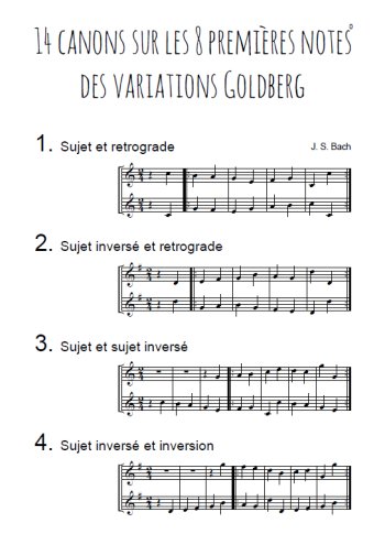 Variations Goldberg - Canons 1 à 4